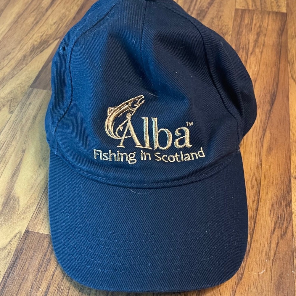 Beechfield Alba Fishing in Scotland Hat Mens OSFA Navy Blue Cotton Baseball Cap